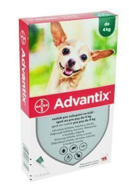 Advantix Spot On 1x0,4ml pro psy do 4kg  (1 pipeta)