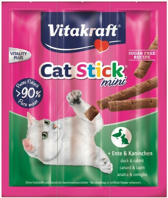 Vitakraft Cat pochoutka Stick mini  Rabb.+Duck. 3x6g