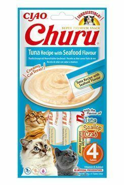 Churu Cat Tuna Recipe with Seafood Flavor 4x14g