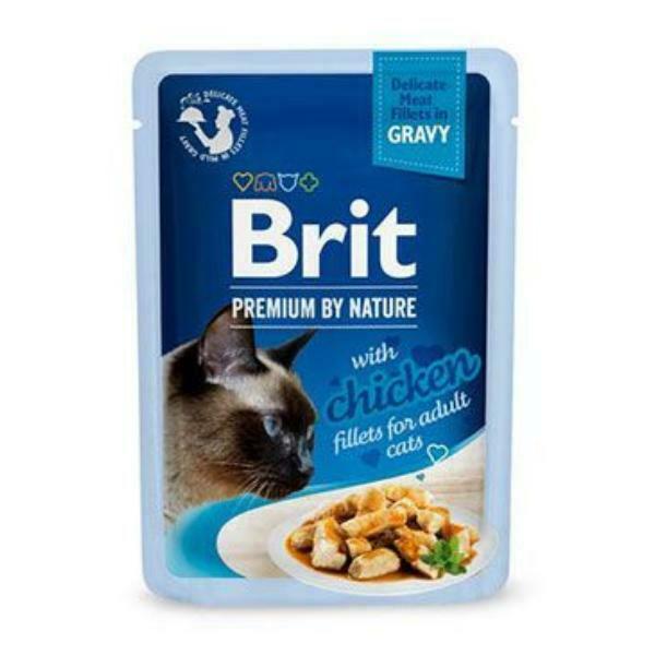 Brit Premium Cat D Fillets in Gravy with Chicken 85g