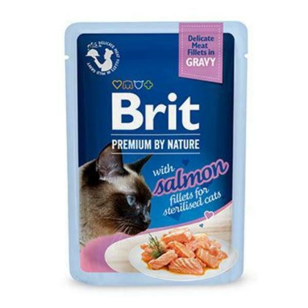 Brit Premium Cat D Fillets Gravy Salmon Sterilised 85g