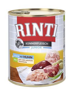 Rinti Dog Junior konzerva kuře 800g