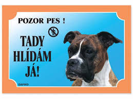 Tabulka Tady hlídám! Boxer 1ks