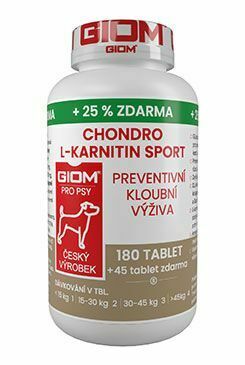 Giom S pes Chondro L-karnitin SPORT 180 tbl+25% zdarma