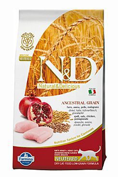 N&D LG CAT Neutered Chicken & Pomegranate 1,5kg