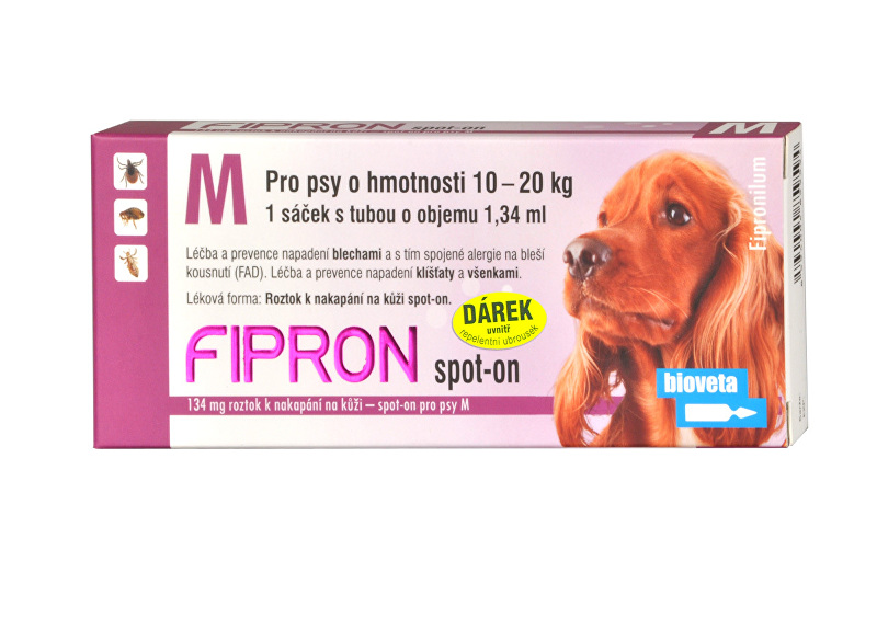 Fipron 134mg Spot-On Dog M sol 1x1,34ml