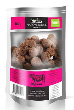 Nativia Sušené masové koule pochoutka pro psy 100g