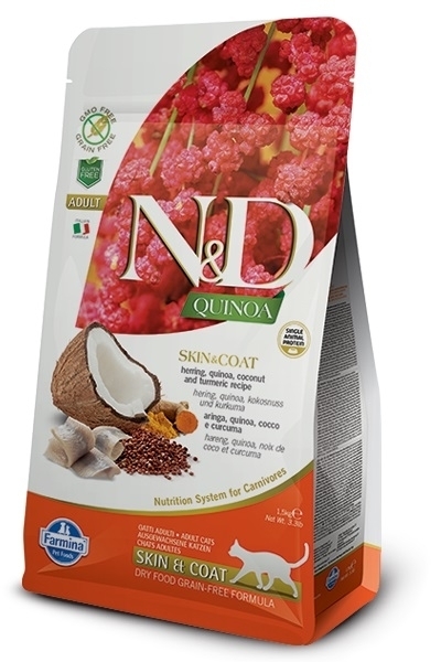 N&D Quinoa CAT Skin & Coat Herring & Coconut 5kg