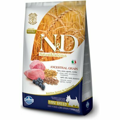 N&D LG DOG Adult Mini Lamb & Blueberry 800g