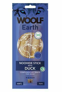 Woolf pochoutka Earth NOOHIDE L Sticks with Duck 85g