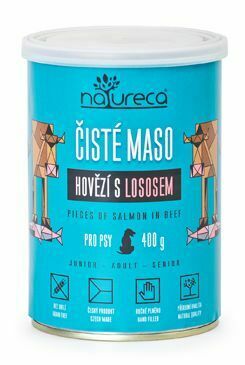 NATURECA konz. hovězí s lososem pro psy 400g