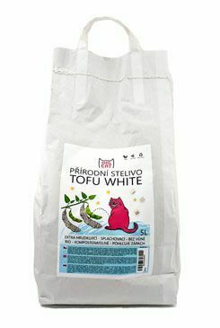 Podestýlka Rebel Cat přírodní,hrudkující Tofu White 5l