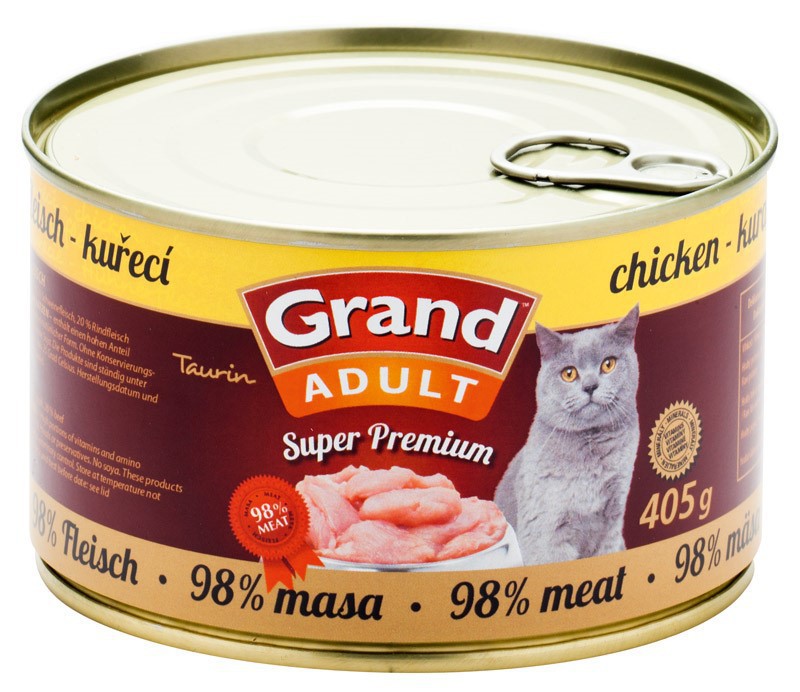 GRAND konz.  Superpremium kočka kuřecí 405g