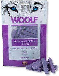 WOOLF pochoutka soft Blueberry strips 100g