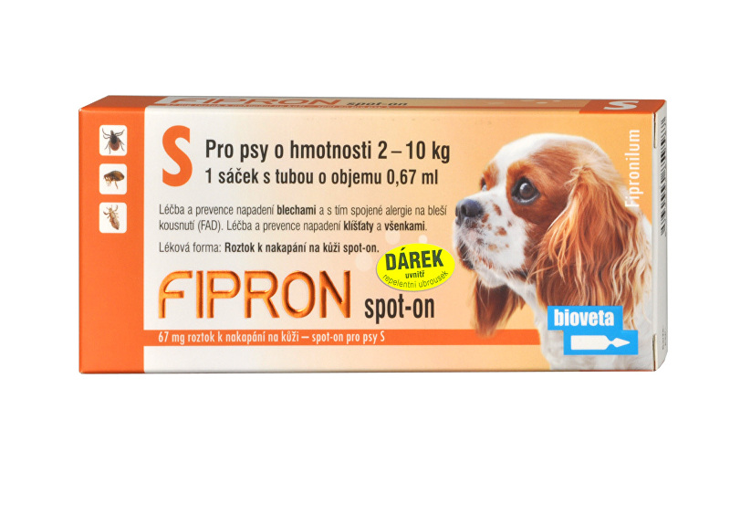 Fipron 67mg Spot-On Dog S sol 1x0,67ml