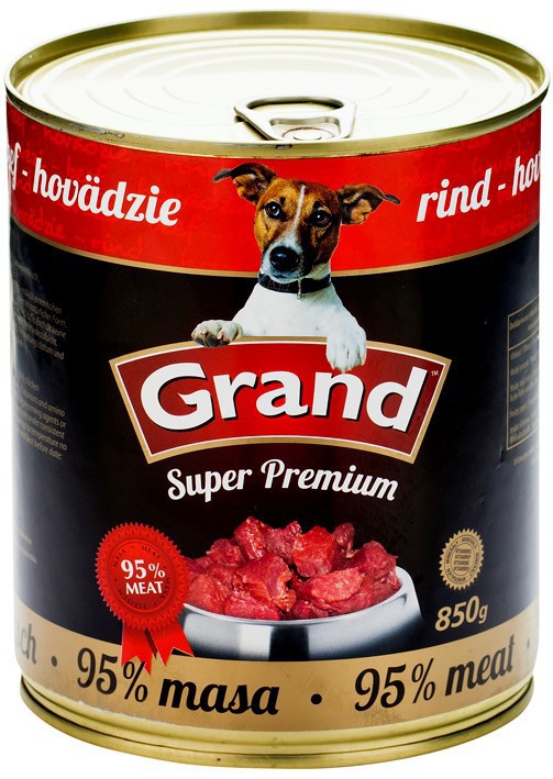 GRAND konz.  Superpremium pes hovězí 850g