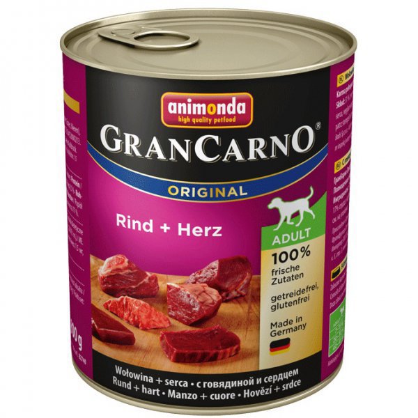 Animonda GRANCARNO konz. ADULT hovězí/srdce 800g