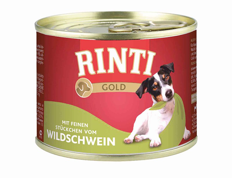 Rinti Dog Gold konzerva divočák 185g