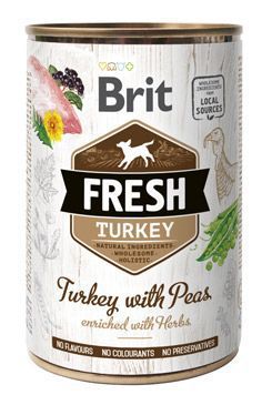 Brit Dog Fresh konz Turkey with Peas 400g