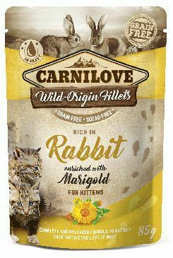 Carnilove Cat Pouch Kitten RabbitEnriched&Marigold 85g