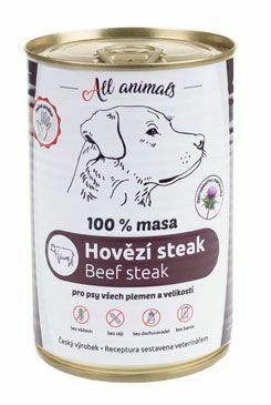 All Animals DOG hovězí steak 400g