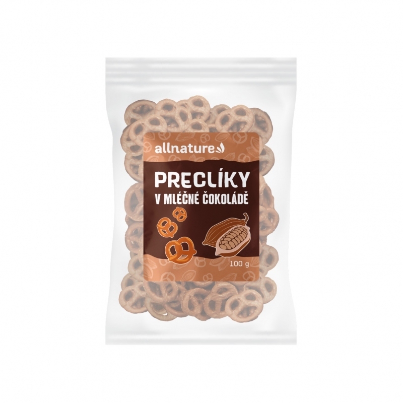 Allnature Preclíky v mléčné čokoládě 100g