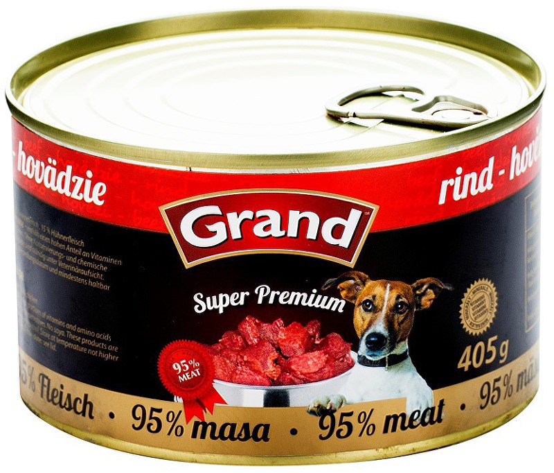 GRAND konz.  Superpremium pes hovězí 405g