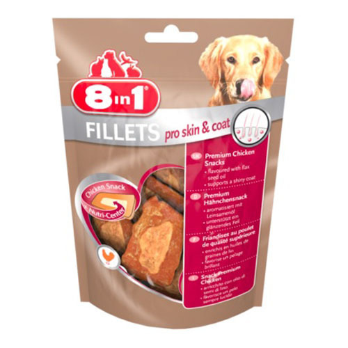 Pochoutka 8in1 Fillets pro skin&coat S 80g