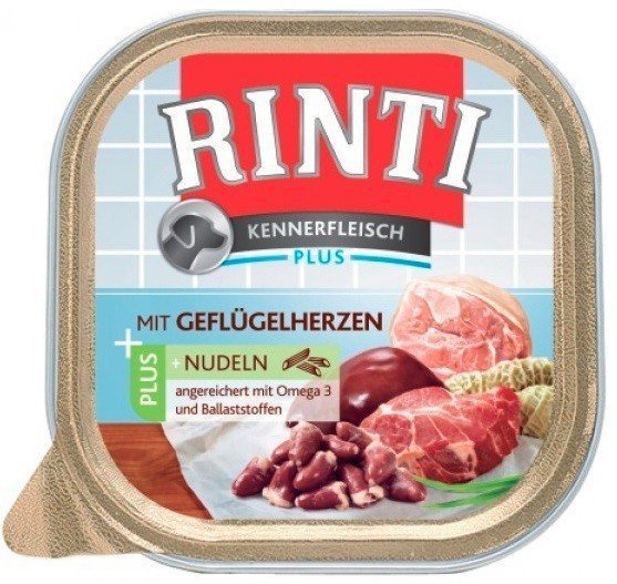 Rinti Dog vanička drůbeží srdíčka+nudle 300g