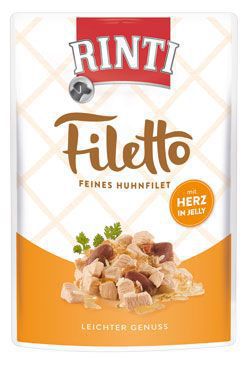 Rinti Dog kapsa Filetto kuře+kuřecí srdce v želé 100g