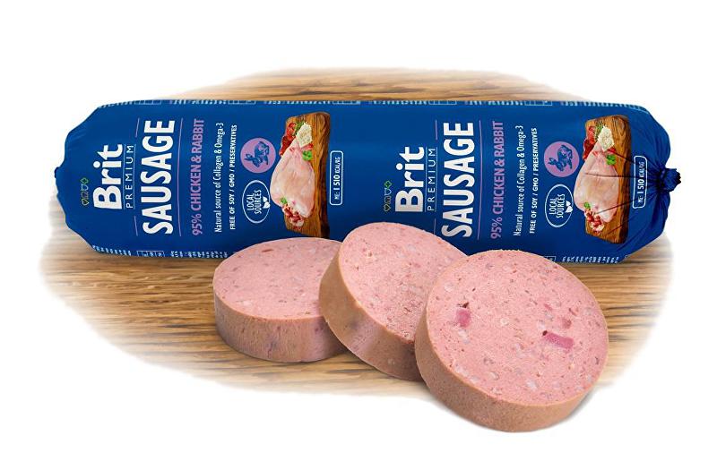 Brit Sausage Chicken & Rabbit 800g New