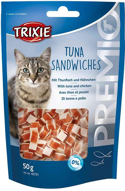 PREMIO Tuna Sandwiches  s tuňákem/kuřecím 50g*