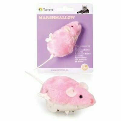 Hračka kočka Myška Marshmallow na klíček 8cm