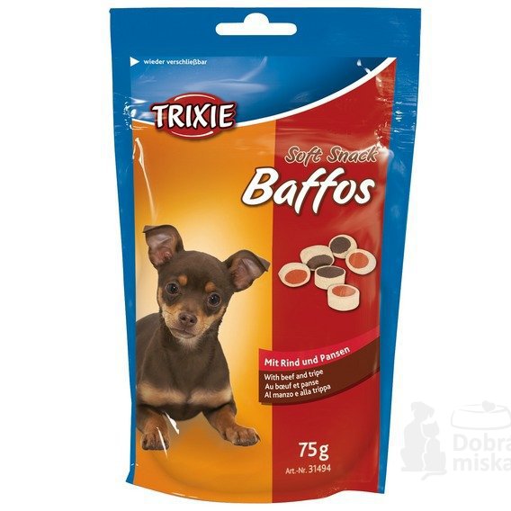 Trixie BAFFOS mini kolečka hovězí/dršť 75g + Množstevní sleva