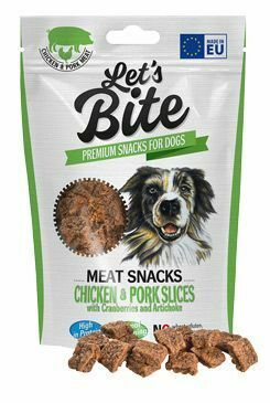 Brit Let's Bite Meat Snacks Chicken & Pork Slices 80g + Množstevní sleva