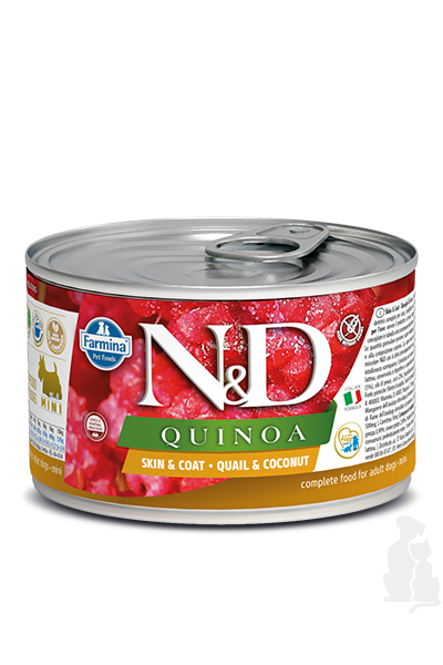 N&D DOG QUINOA Quail & Coconut Mini 140g 1+1 zdarma